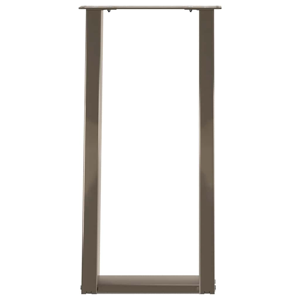 Konsolentischbeine U-Form 2 Stk. Naturstahl 28x(72-73) cm Stahl