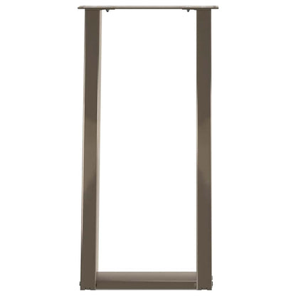 Konsolentischbeine U-Form 2 Stk. Naturstahl 28x(72-73) cm Stahl