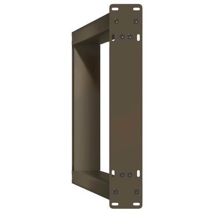 Konsolentischbeine U-Form 2 Stk. Naturstahl 28x(72-73) cm Stahl