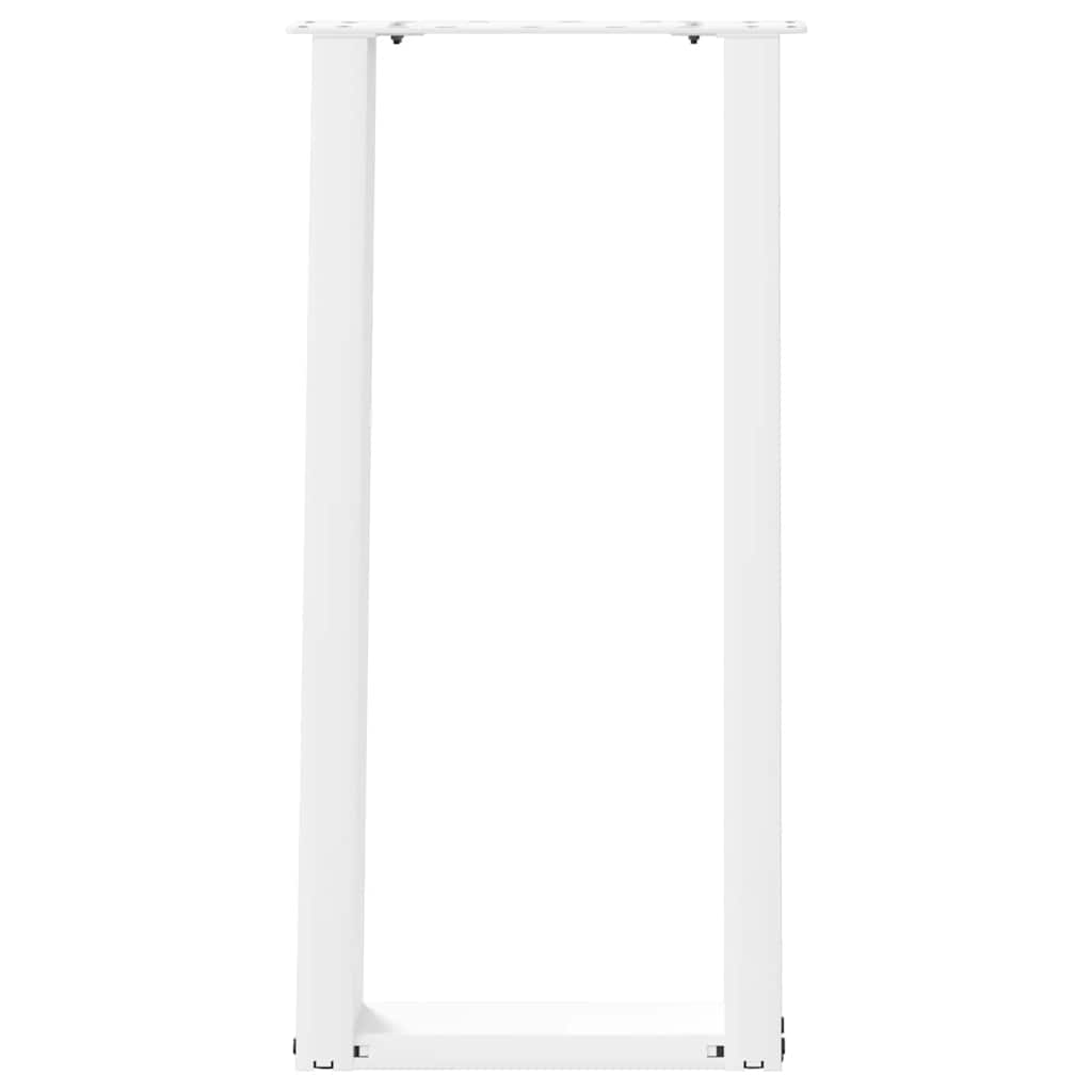 Konsolentischbeine U-Form 2 Stk. Weiß 38x(72-73) cm Stahl