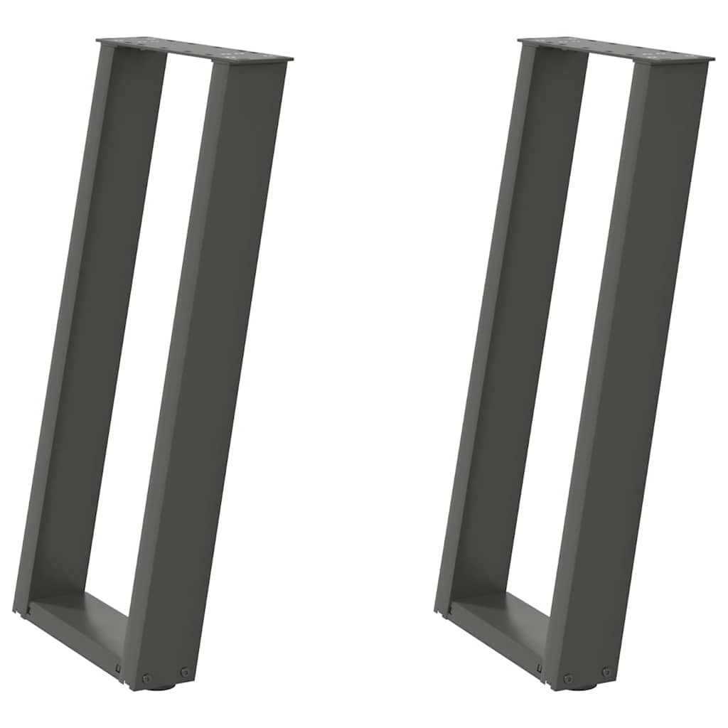 Konsolentischbeine U-Form 2 Stk. Anthrazit 38x(72-73) cm Stahl
