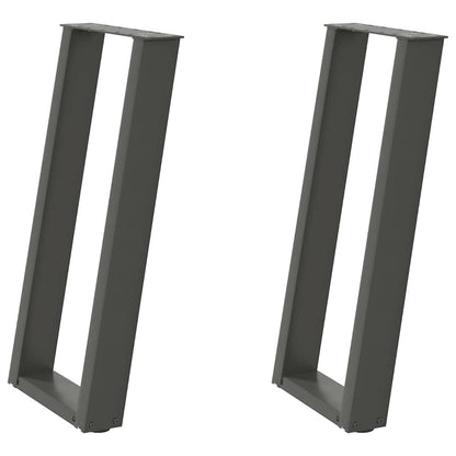 Konsolentischbeine U-Form 2 Stk. Anthrazit 38x(72-73) cm Stahl