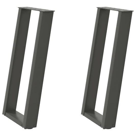 Konsolentischbeine U-Form 2 Stk. Anthrazit 38x(72-73) cm Stahl