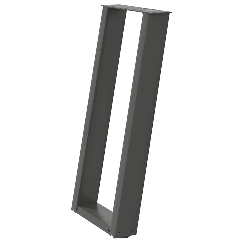 Konsolentischbeine U-Form 2 Stk. Anthrazit 38x(72-73) cm Stahl