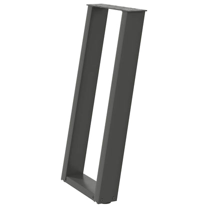 Konsolentischbeine U-Form 2 Stk. Anthrazit 38x(72-73) cm Stahl