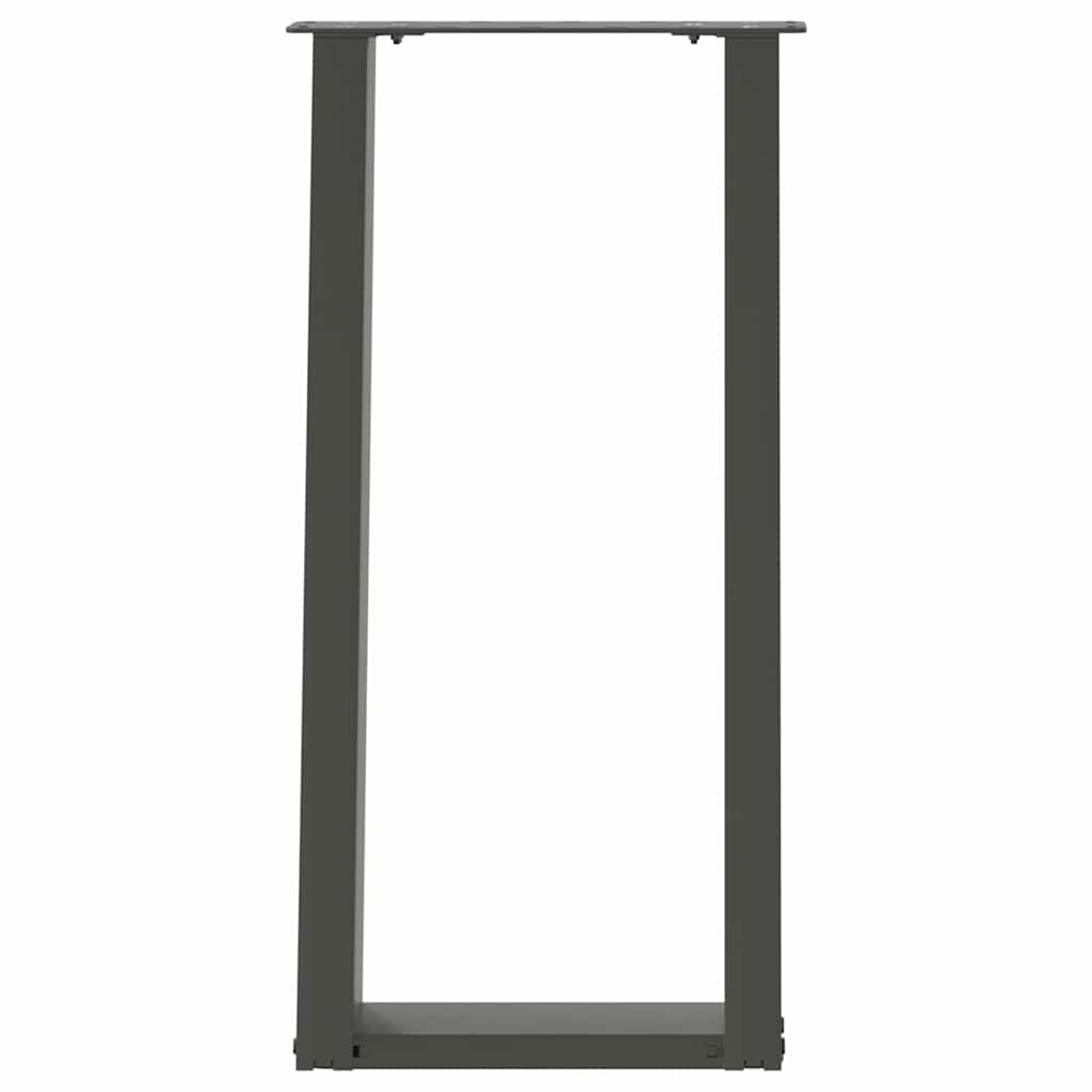 Konsolentischbeine U-Form 2 Stk. Anthrazit 38x(72-73) cm Stahl