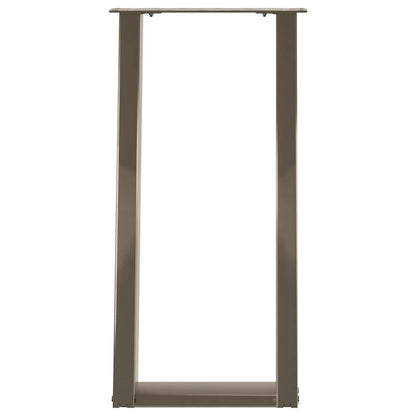 Konsolentischbeine U-Form 2 Stk. Naturstahl 38x(72-73) cm Stahl