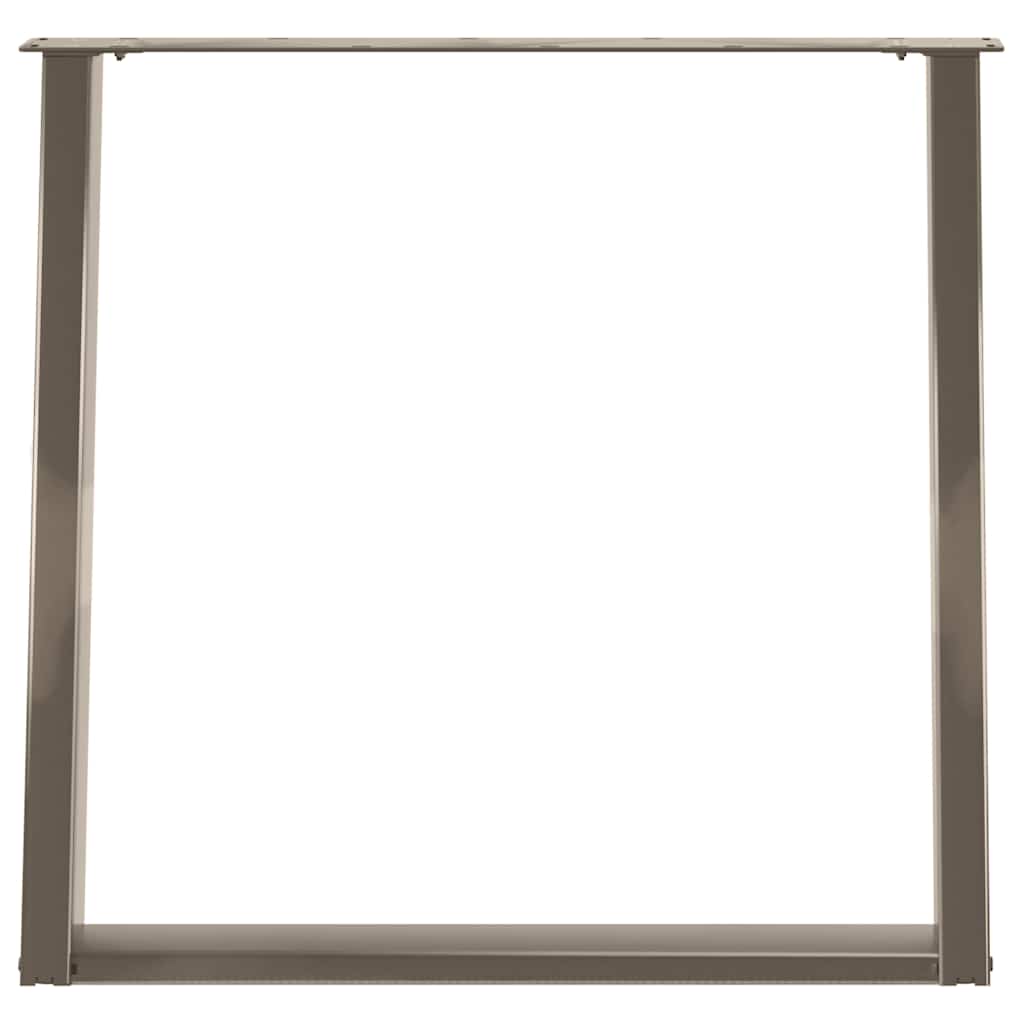 Esstischbeine U-Form 2 Stk. Naturstahl 80x(72-73) cm Stahl