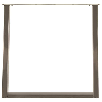 Esstischbeine U-Form 2 Stk. Naturstahl 80x(72-73) cm Stahl