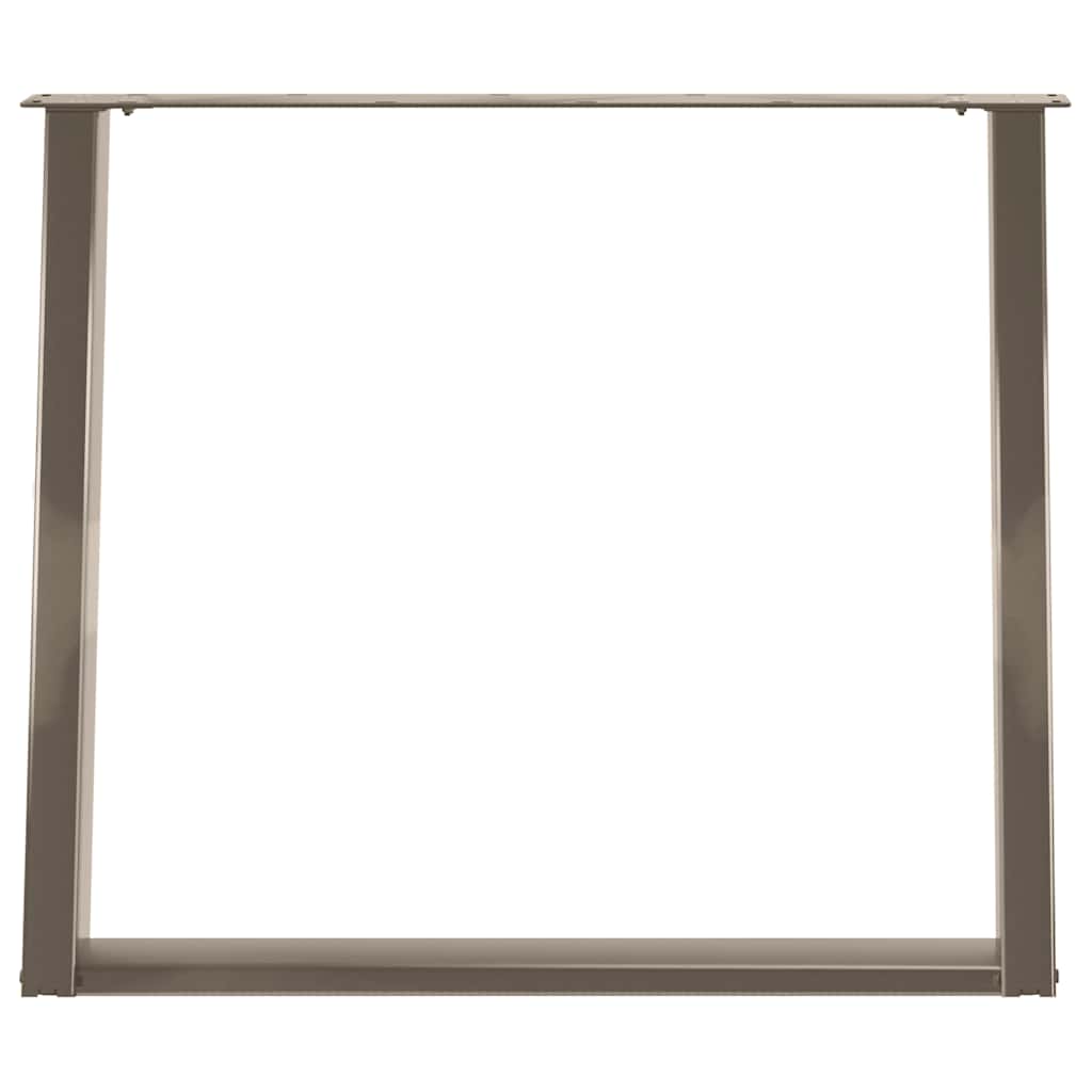 Esstischbeine U-Form 2 Stk. Naturstahl 100x(72-73) cm Stahl
