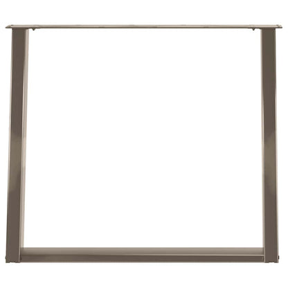 Esstischbeine U-Form 2 Stk. Naturstahl 100x(72-73) cm Stahl