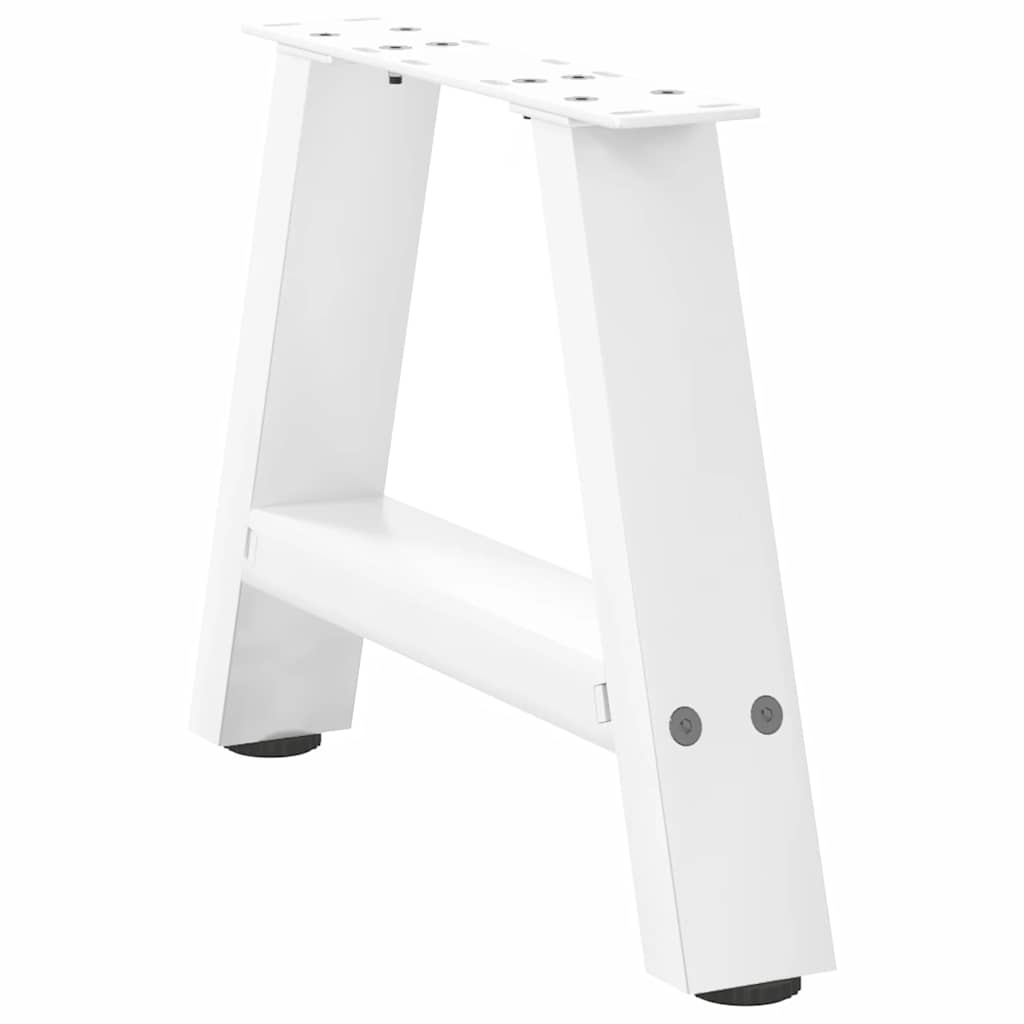 Couchtischbeine A-Form 2 Stk. Weiß 40x(30-31) cm Stahl