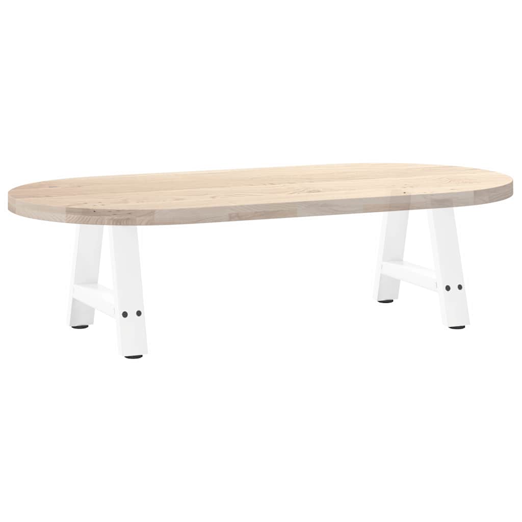 Couchtischbeine A-Form 2 Stk. Weiß 50x(30-31) cm Stahl