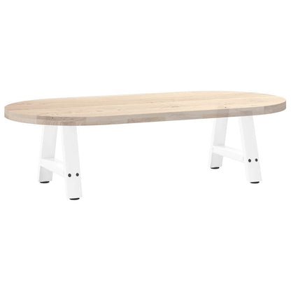 Couchtischbeine A-Form 2 Stk. Weiß 50x(30-31) cm Stahl
