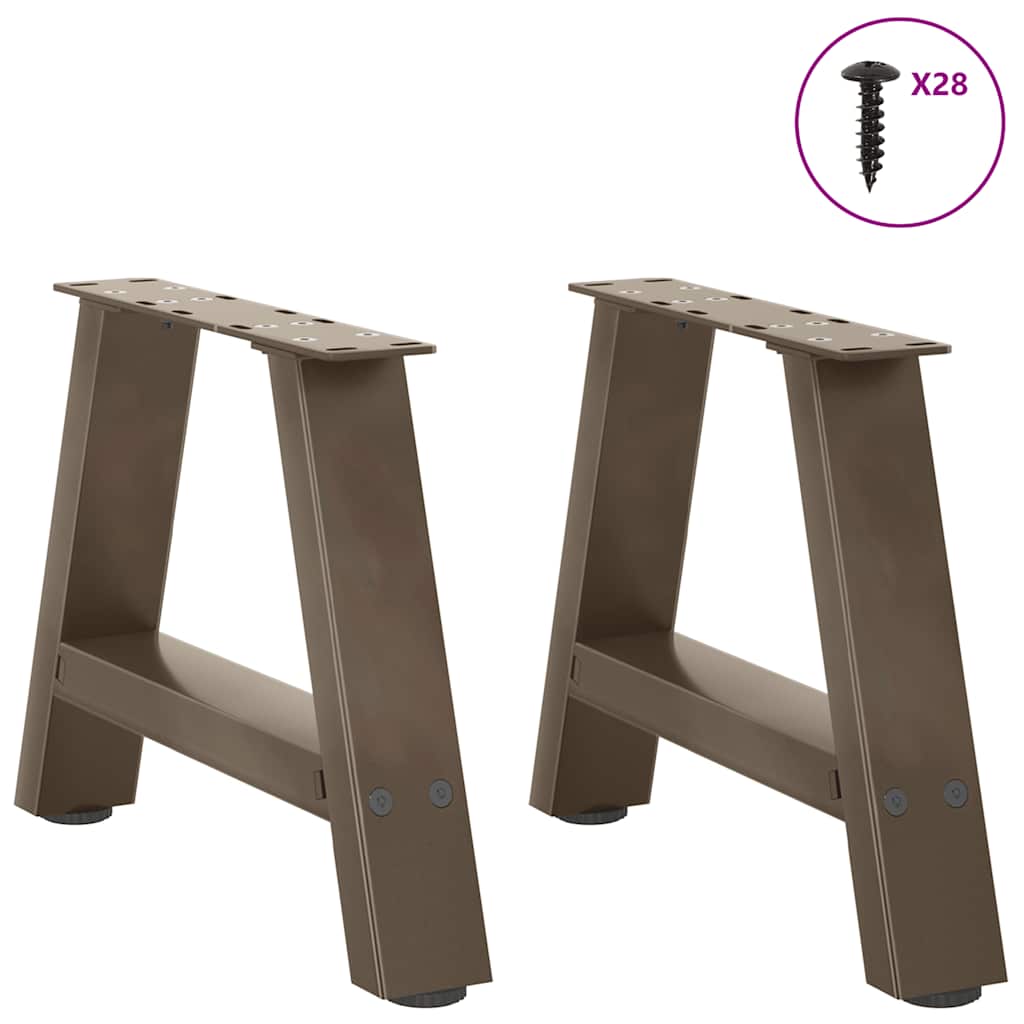 Couchtischbeine A-Form 2 Stk. 50x(30-31) cm Stahl