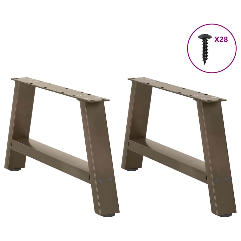 Couchtischbeine A-Form 2 Stk. 70x(30-31) cm Stahl