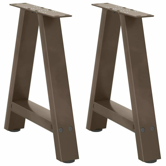 Couchtischbeine A-Form 2 Stk. 38x(42-43) cm Stahl