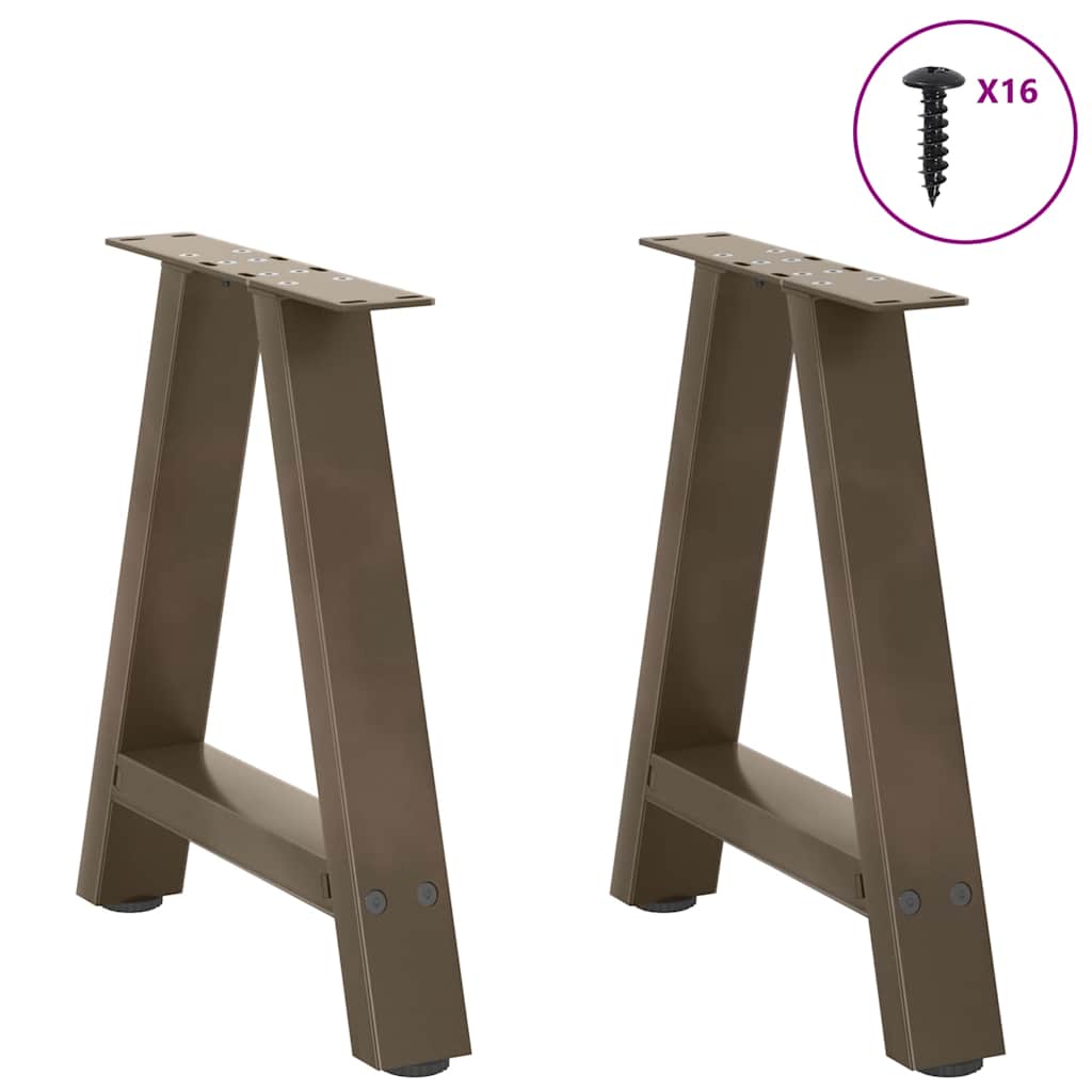 Couchtischbeine A-Form 2 Stk. 38x(42-43) cm Stahl