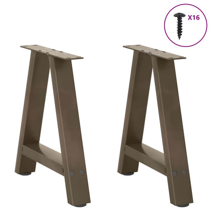 Couchtischbeine A-Form 2 Stk. 38x(42-43) cm Stahl