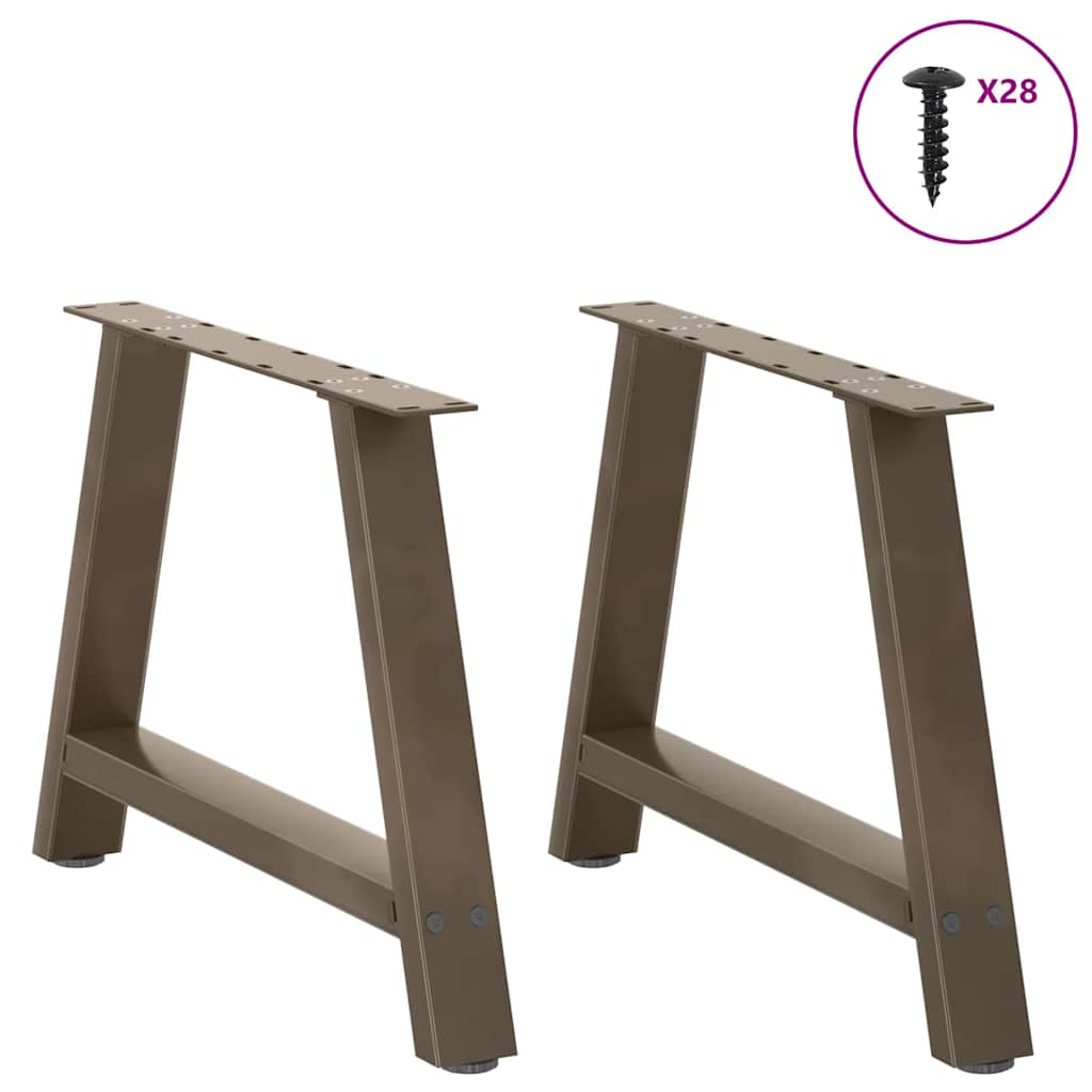 Couchtischbeine A-Form 2 Stk. 70x(42-43) cm Stahl