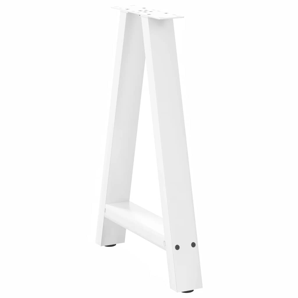 Esstischbeine A-Form 2 Stk. Weiß 50x(72-73) cm Stahl