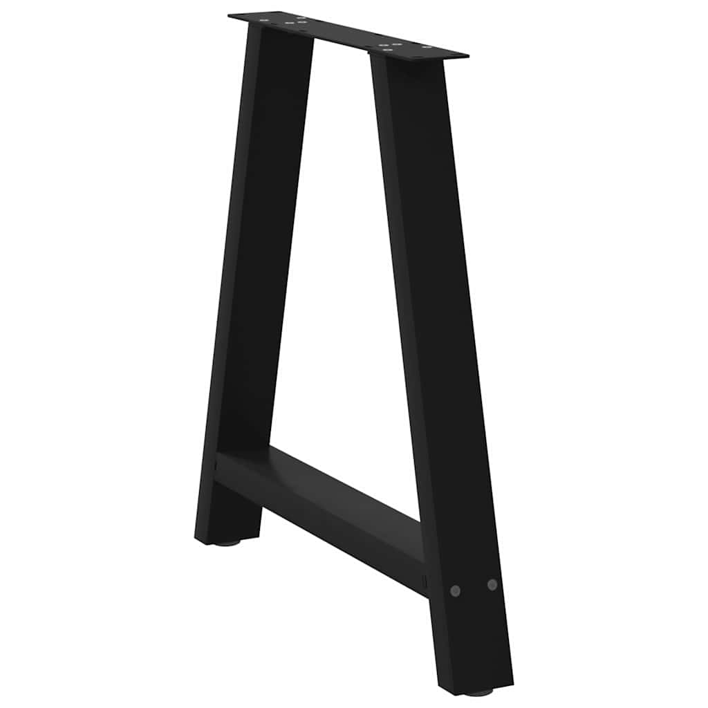 Esstischbeine A-Form 2 Stk. Schwarz 80x(72-73) cm Stahl