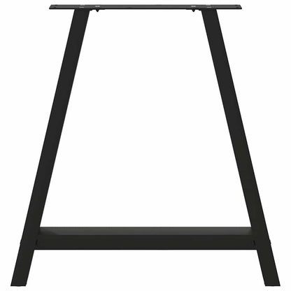 Esstischbeine A-Form 2 Stk. Schwarz 80x(72-73) cm Stahl