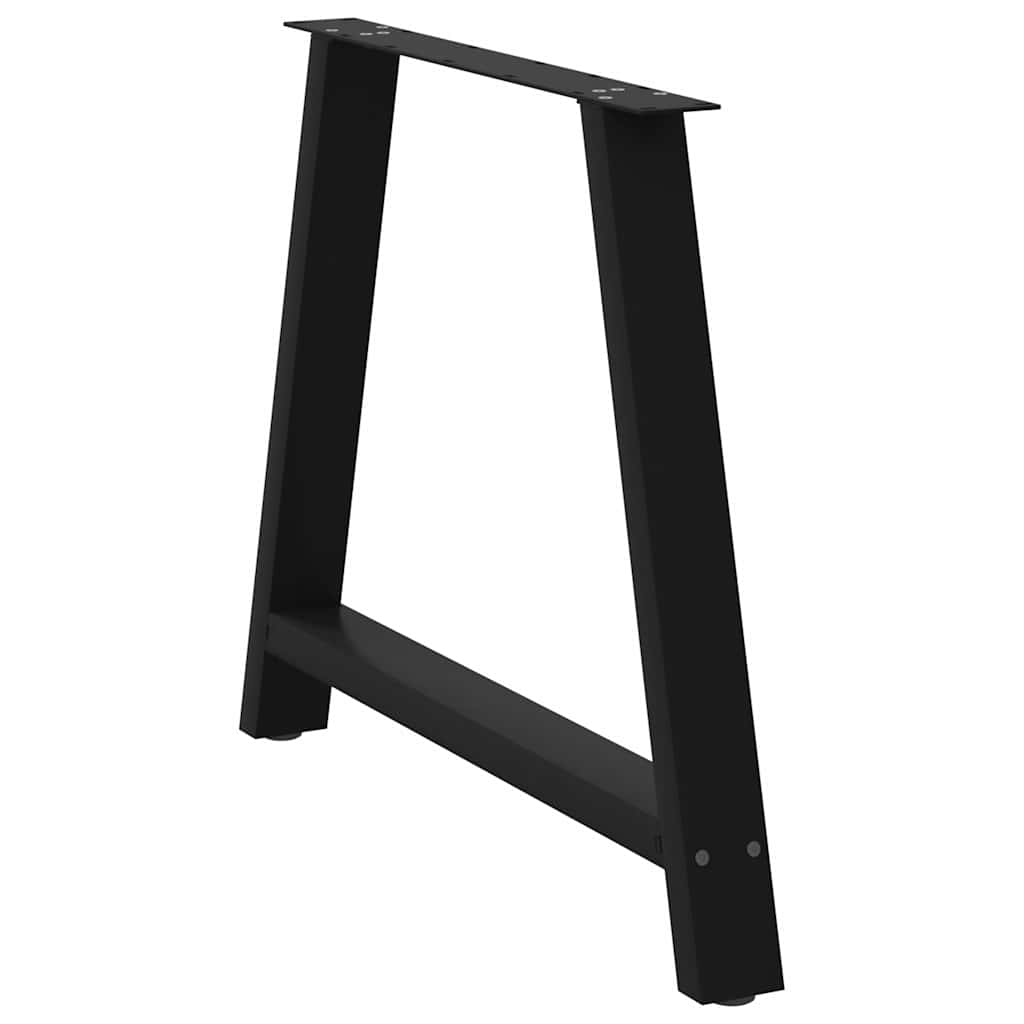 Esstischbeine A-Form 2 Stk. Schwarz 90x(72-73) cm Stahl