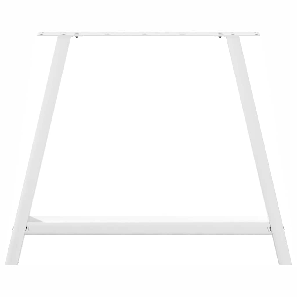 Esstischbeine A-Form 2 Stk. Weiß 90x(72-73) cm Stahl