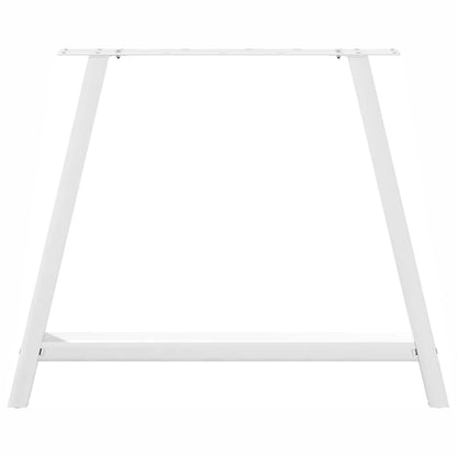 Esstischbeine A-Form 2 Stk. Weiß 90x(72-73) cm Stahl
