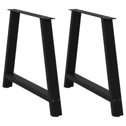 Esstischbeine A-Form 2 Stk. Schwarz 100x(72-73) cm Stahl