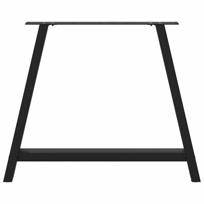 Esstischbeine A-Form 2 Stk. Schwarz 100x(72-73) cm Stahl