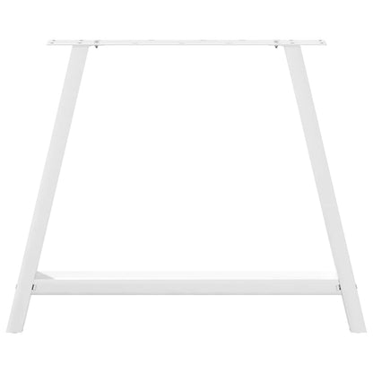 Esstischbeine A-Form 2 Stk. Weiß 100x(72-73) cm Stahl