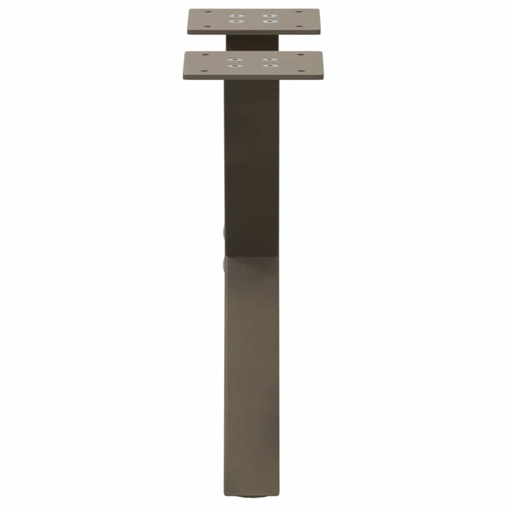 Couchtischbeine X-Form 2 Stk. Naturstahl 30x(30-31) cm Stahl