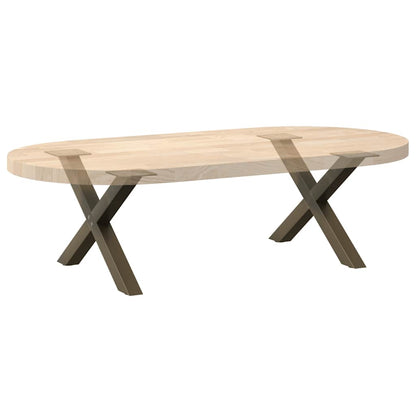 Couchtischbeine X-Form 2 Stk. Naturstahl 50x(30-31) cm Stahl