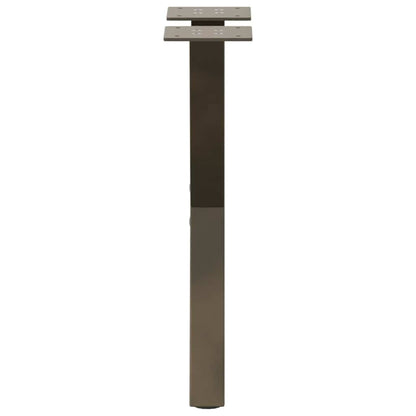 Couchtischbeine X-Form 2 Stk. Naturstahl 28x(42-43) cm Stahl
