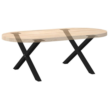 Couchtischbeine X-Form 2 Stk. Schwarz 70x(42-43) cm Stahl