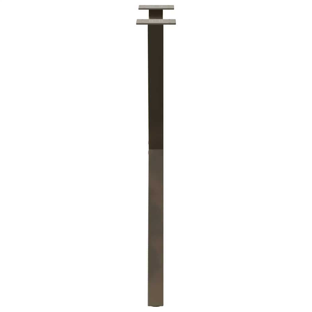 Esstischbeine X-Form 2 Stk. Naturstahl 57x(72-73) cm Stahl