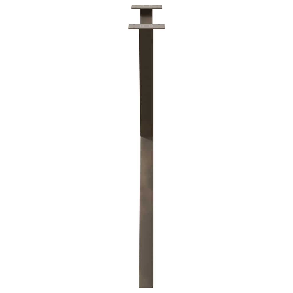 Esstischbeine X-Form 2 Stk. Naturstahl 80x(72-73) cm Stahl