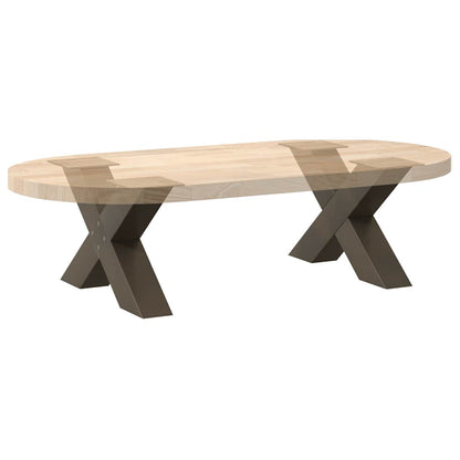 Couchtischbeine X-Form 2 Stk. Naturstahl 50x(30-31) cm Stahl