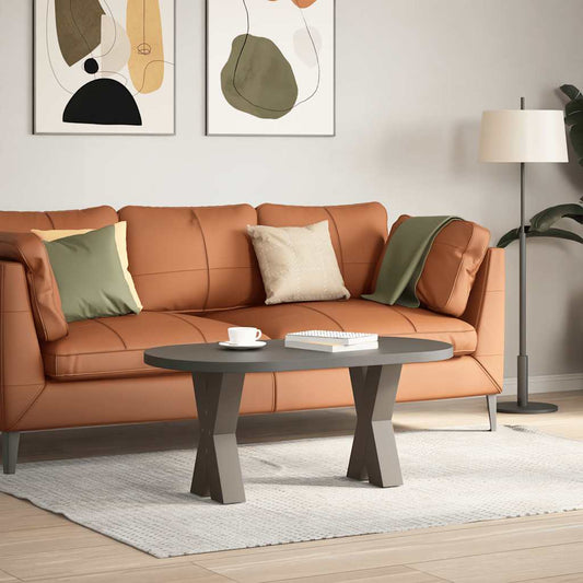 Couchtischbeine X-Form 2 Stk. Naturstahl 28x(42-43) cm Stahl