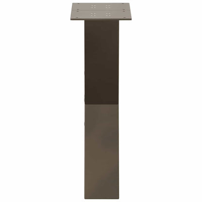Couchtischbeine X-Form 2 Stk. Naturstahl 38x(42-43) cm Stahl