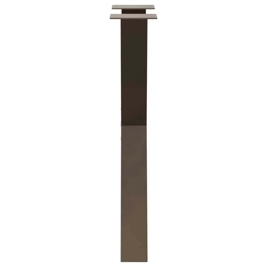 Esstischbeine X-Form 2 Stk. Naturstahl 50x(72-73) cm Stahl