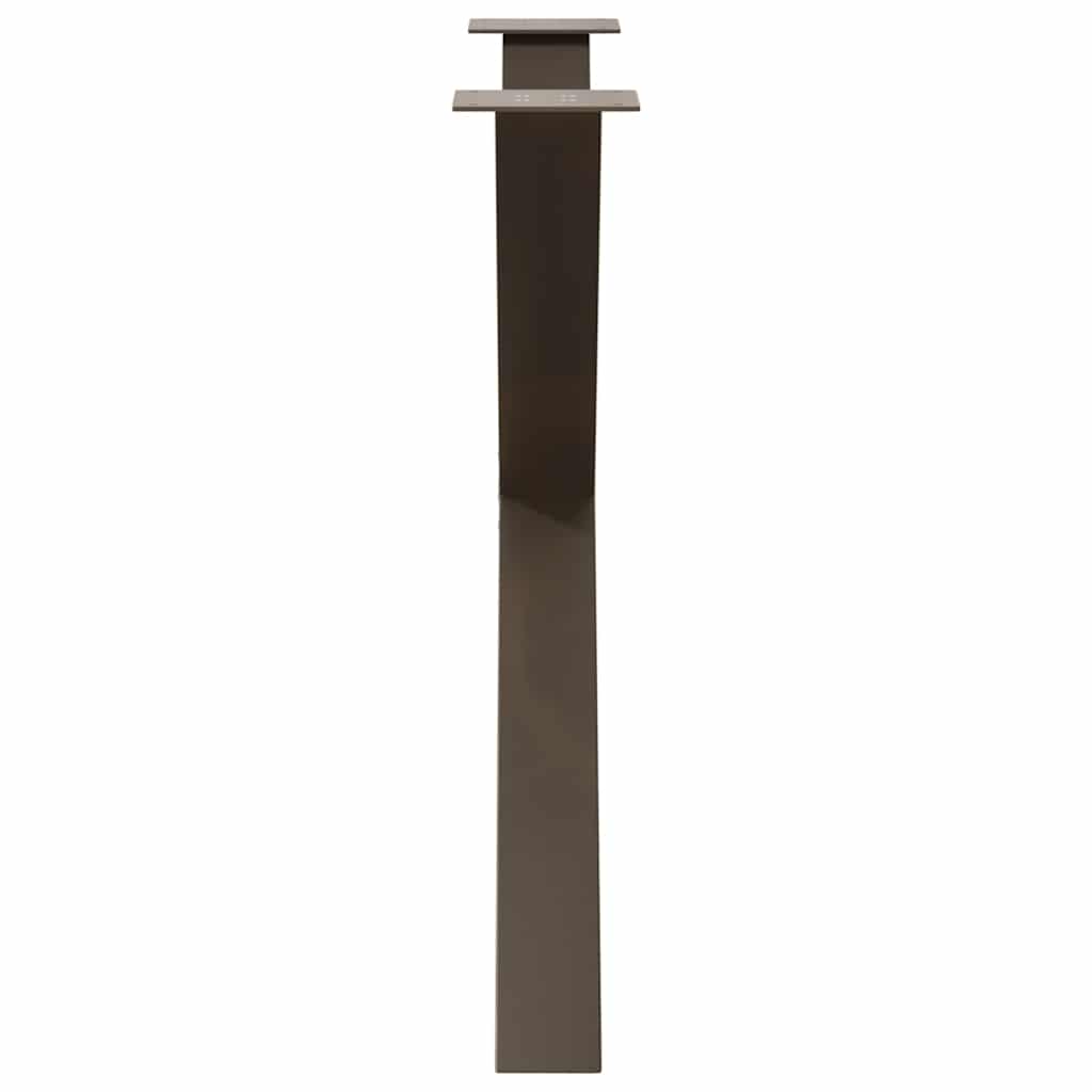 Esstischbeine X-Form 2 Stk. Naturstahl 90x(72-73) cm Stahl