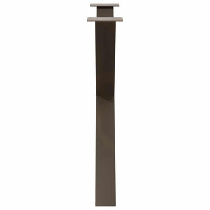 Esstischbeine X-Form 2 Stk. Naturstahl 90x(72-73) cm Stahl