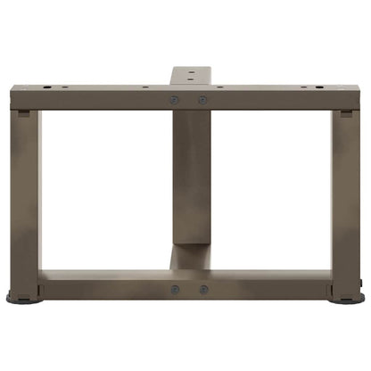 Couchtischbeine T-Form 2 Stk. Naturstahl 40x25x(30-31) cm Stahl