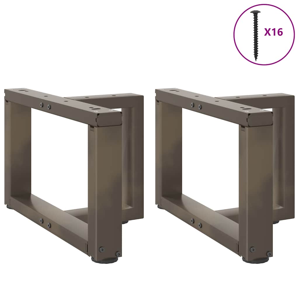 Couchtischbeine T-Form 2 Stk. Naturstahl 50x25x(30-31) cm Stahl