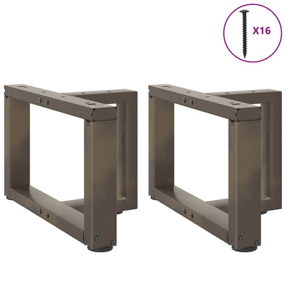 Couchtischbeine T-Form 2 Stk. Naturstahl 50x25x(30-31) cm Stahl