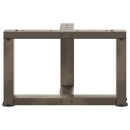 Couchtischbeine T-Form 2 Stk. Naturstahl 50x25x(30-31) cm Stahl