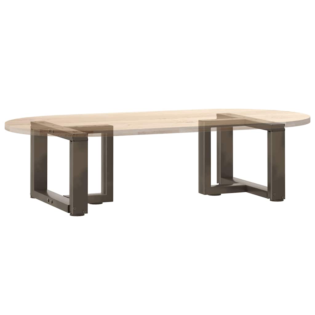 Couchtischbeine T-Form 2 Stk. Naturstahl 50x25x(30-31) cm Stahl